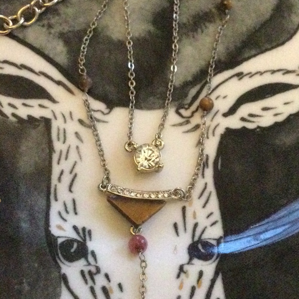 NWOT Anthro Tiger’s Eye Lariat Necklace